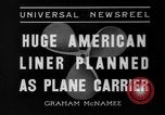 Image of model of a lier New York United States USA, 1936, second 9 stock footage video 65675042779