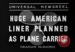 Image of model of a lier New York United States USA, 1936, second 10 stock footage video 65675042779