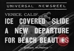 Standbild Eis bedeckten Folie Venice Beach Los Angeles California USA, 1938, aus Sekunde 9 historischem Filmmaterial Videoclip 65675042786