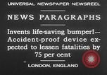 Standbild lebensrettende Auto Stoßfänger Erfindung London England Vereinigtes Königreich, 1930, aus Sekunde 9 historischem Filmmaterial Videoclip 65675042803