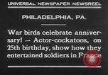 Standbild Kakadus Philadelphia Pennsylvania USA, 1930, aus Sekunde 5 historischem Filmmaterial Videoclip 65675042804