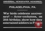 Standbild Kakadus Philadelphia Pennsylvania USA, 1930, aus Sekunde 6 historischem Filmmaterial Videoclip 65675042804