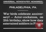 Standbild Kakadus Philadelphia Pennsylvania USA, 1930, aus Sekunde 9 historischem Filmmaterial Videoclip 65675042804