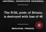 Standbild britische Luftschiff R101 BEAUVAIS FRANKREICH, 1930, aus Sekunde 22 historischem Filmmaterial Videoclip 65675042806