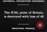 Standbild britische Luftschiff R101 BEAUVAIS FRANKREICH, 1930, aus Sekunde 23 historischem Filmmaterial Videoclip 65675042806