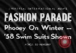 Standbild fashion show New York United States USA, 1957, aus Sekunde 1 historischem Filmmaterial Videoclip 65675042904