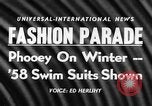 Standbild fashion show New York United States USA, 1957, aus Sekunde 3 historischem Filmmaterial Videoclip 65675042904