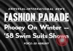 Standbild fashion show New York United States USA, 1957, aus Sekunde 5 historischem Filmmaterial Videoclip 65675042904