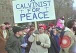 Image of Peace demonstrators march protesting Vietnam War Washington DC USA, 1969, second 1 stock footage video 65675042914