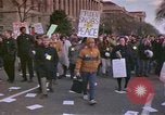 Image of Peace demonstrators protest Vietnam War Washington DC USA, 1969, second 1 stock footage video 65675042915