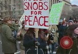 Image of Peace demonstrators protest Vietnam War Washington DC USA, 1969, second 12 stock footage video 65675042915
