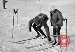 Image of Saint Bernard protecting skiers Garmisch-Partenkirchen Germany, 1965, second 35 stock footage video 65675043210