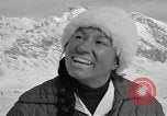Image of Saint Bernard protecting skiers Garmisch-Partenkirchen Germany, 1965, second 61 stock footage video 65675043210