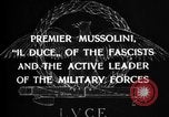 Image of Benito Mussolini Italy, 1929, second 17 stock footage video 65675043259