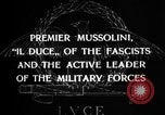 Image of Benito Mussolini Italy, 1929, second 19 stock footage video 65675043259