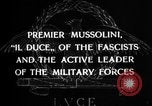 Image of Benito Mussolini Italy, 1929, second 26 stock footage video 65675043259