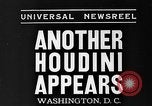Standbild Houdini Washington DC USA, 1935, aus Sekunde 3 historischem Filmmaterial Videoclip 65675043332