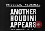 Standbild Houdini Washington DC USA, 1935, aus Sekunde 4 historischem Filmmaterial Videoclip 65675043332