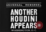 Standbild Houdini Washington DC USA, 1935, aus Sekunde 5 historischem Filmmaterial Videoclip 65675043332