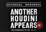 Standbild Houdini Washington DC USA, 1935, aus Sekunde 7 historischem Filmmaterial Videoclip 65675043332