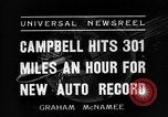 Standbild Sir Malcolm Campbell Bonneville Salt Flats Utah USA, 1935, aus Sekunde 3 historischem Filmmaterial Videoclip 65675043345