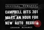 Standbild Sir Malcolm Campbell Bonneville Salt Flats Utah USA, 1935, aus Sekunde 6 historischem Filmmaterial Videoclip 65675043345