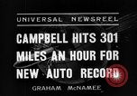 Standbild Sir Malcolm Campbell Bonneville Salt Flats Utah USA, 1935, aus Sekunde 12 historischem Filmmaterial Videoclip 65675043345