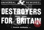 Image destroyers américains pour bases britanniques United States USA, 1940, de la seconde 3 séquences d'archives historiques vidéo 65675043462