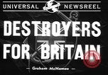 Image destroyers américains pour bases britanniques United States USA, 1940, de la seconde 4 séquences d'archives historiques vidéo 65675043462