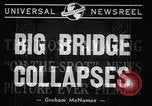 Image of Tacoma Narrows bridge collaps Tacoma Washington USA, 1940, second 6 stock footage video 65675043465