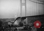 Image of Tacoma Narrows bridge collaps Tacoma Washington USA, 1940, second 14 stock footage video 65675043465