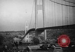 Image of Tacoma Narrows bridge collaps Tacoma Washington USA, 1940, second 16 stock footage video 65675043465