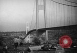 Image of Tacoma Narrows bridge collaps Tacoma Washington USA, 1940, second 20 stock footage video 65675043465