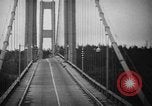 Image of Tacoma Narrows bridge collaps Tacoma Washington USA, 1940, second 25 stock footage video 65675043465