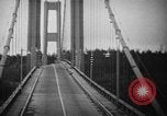 Image of Tacoma Narrows bridge collaps Tacoma Washington USA, 1940, second 27 stock footage video 65675043465