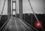 Image of Tacoma Narrows bridge collaps Tacoma Washington USA, 1940, second 29 stock footage video 65675043465