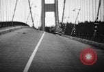 Image of Tacoma Narrows bridge collaps Tacoma Washington USA, 1940, second 39 stock footage video 65675043465