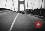 Image of Tacoma Narrows bridge collaps Tacoma Washington USA, 1940, second 40 stock footage video 65675043465