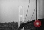 Image of Tacoma Narrows bridge collaps Tacoma Washington USA, 1940, second 50 stock footage video 65675043465