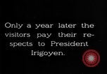 Image of Argentina visit by Secretary of Commerce Herbert Hoover Buenos Aires Argentina, 1928, second 30 stock footage video 65675043508