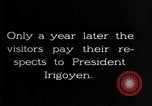 Image of Argentina visit by Secretary of Commerce Herbert Hoover Buenos Aires Argentina, 1928, second 33 stock footage video 65675043508