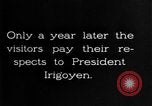 Image of Argentina visit by Secretary of Commerce Herbert Hoover Buenos Aires Argentina, 1928, second 35 stock footage video 65675043508