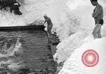 Standbild Badenden schwimmen im eisigen Wasser Oregon Mount Hood USA, 1938, aus Sekunde 51 historischem Filmmaterial Videoclip 65675043530