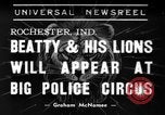 Standbild Big Polizei Circus Rochester Indiana USA, 1938, aus Sekunde 1 historischem Filmmaterial Videoclip 65675043531