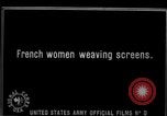 Image of French women make camouflage France, 1918, second 60 stock footage video 65675043546