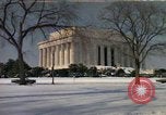 Image of Washington DC Monuments in snow Washington DC USA, 1966, second 1 stock footage video 65675043628