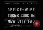 Image of office wife prepares meal Chicago Illinois USA, 1936, second 1 stock footage video 65675043759