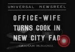 Image of office wife prepares meal Chicago Illinois USA, 1936, second 6 stock footage video 65675043759