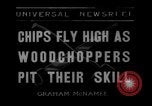 Standbild woodchoppers Skytop Pennsylvania USA, 1936, aus Sekunde 5 historischem Filmmaterial Videoclip 65675043763
