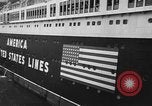 Image of SS America Ship New York City USA, 1941, second 7 stock footage video 65675043887